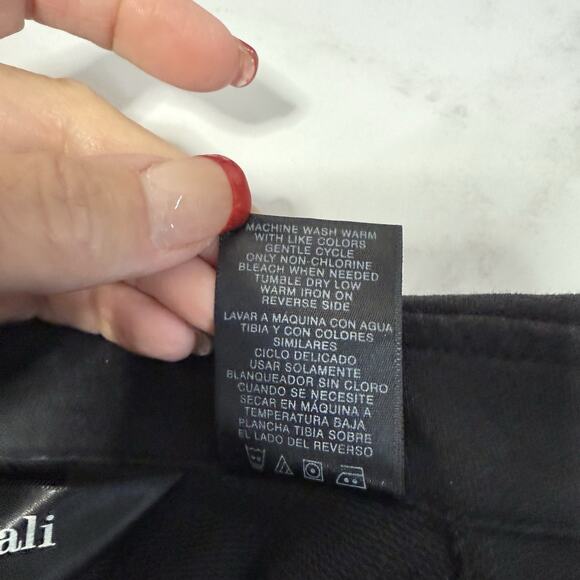 Norma Kamali Double Breast Knit Jacket Women’s Large Black Blazer Peacoat Cuffs - Picture 9 of 10